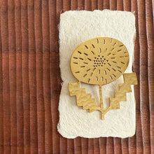 Load image into Gallery viewer, Brass Thistle Brooch