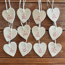 Load image into Gallery viewer, 12 days of Christmas ornament set