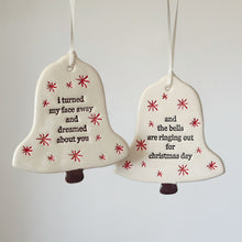 Load image into Gallery viewer, SET OF TWO fairytale of new york ceramic ornaments - the pogues