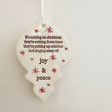 Load image into Gallery viewer, river ceramic ornament - joni mitchell