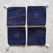Load image into Gallery viewer, sashiko coaster set of 4