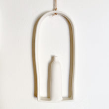 Load image into Gallery viewer, illy's wall arch frame hanging vase - white