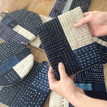 Load image into Gallery viewer, sashiko pot holders RECTANGLE
