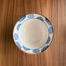 Load image into Gallery viewer, flower pattern ramen bowl - blue