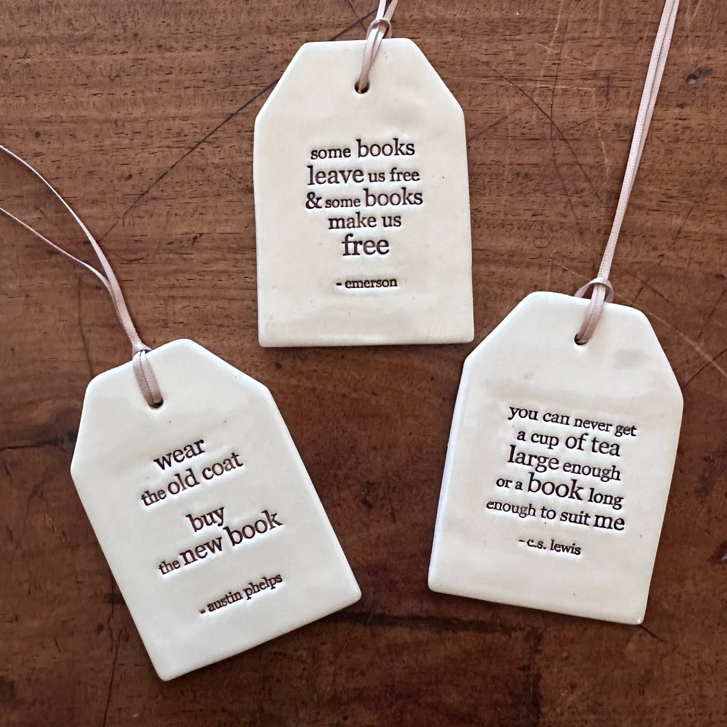 books, sale collection of quote tags