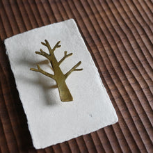 Load image into Gallery viewer, brass tree brooch