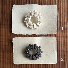 Load image into Gallery viewer, ceramic wreath brooches