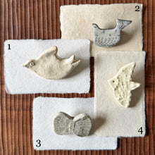 Load image into Gallery viewer, ceramic winged brooches