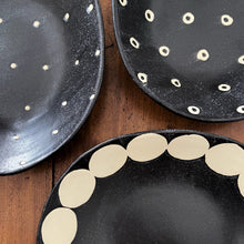 Load image into Gallery viewer, japanese black & cream ceramic - small oval dish