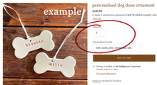 Load image into Gallery viewer, personalised dog bone ornament