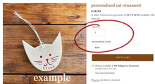 Load image into Gallery viewer, personalised cat ornament