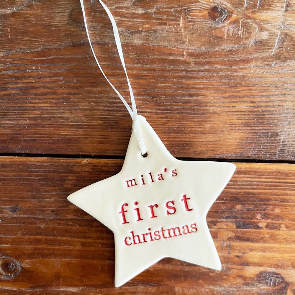 Personalised first christmas store ornament