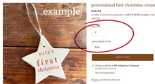 Load image into Gallery viewer, personalised FIRST christmas ornament