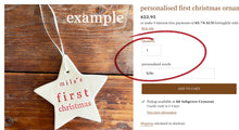 Load image into Gallery viewer, personalised FIRST christmas ornament