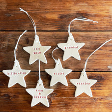 Load image into Gallery viewer, personalised star ornament