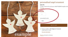 Load image into Gallery viewer, personalised angel ornament