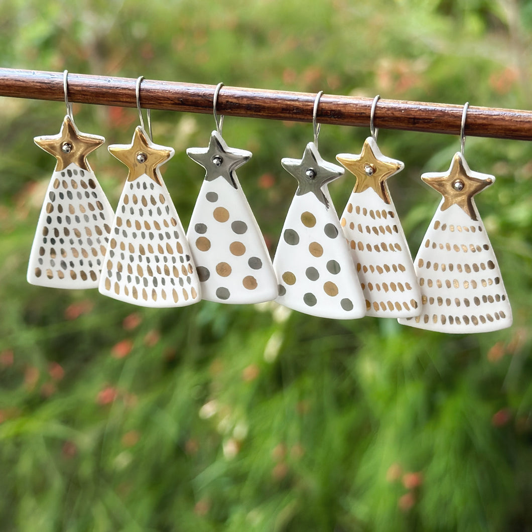 lustre hanging earrings