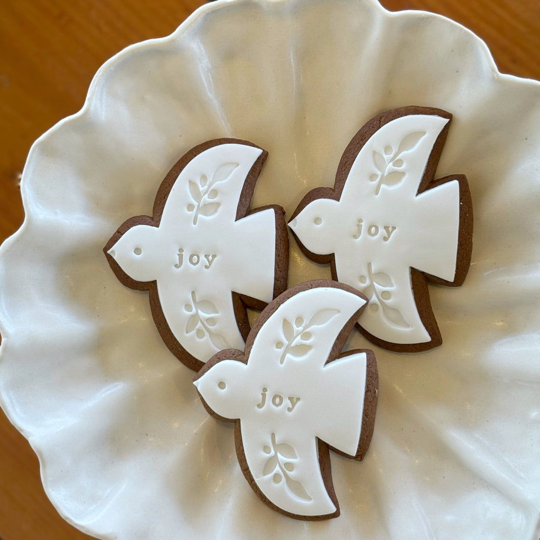 gingerbread EDIBLE ‘joy’ biscuit