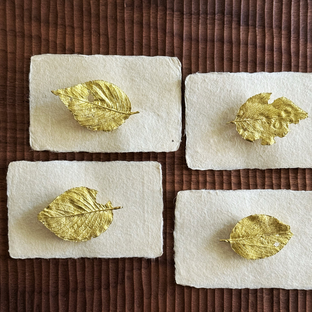 cherry blossom leaf brooch