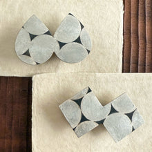 Load image into Gallery viewer, Brass and Silver abstract brooches

