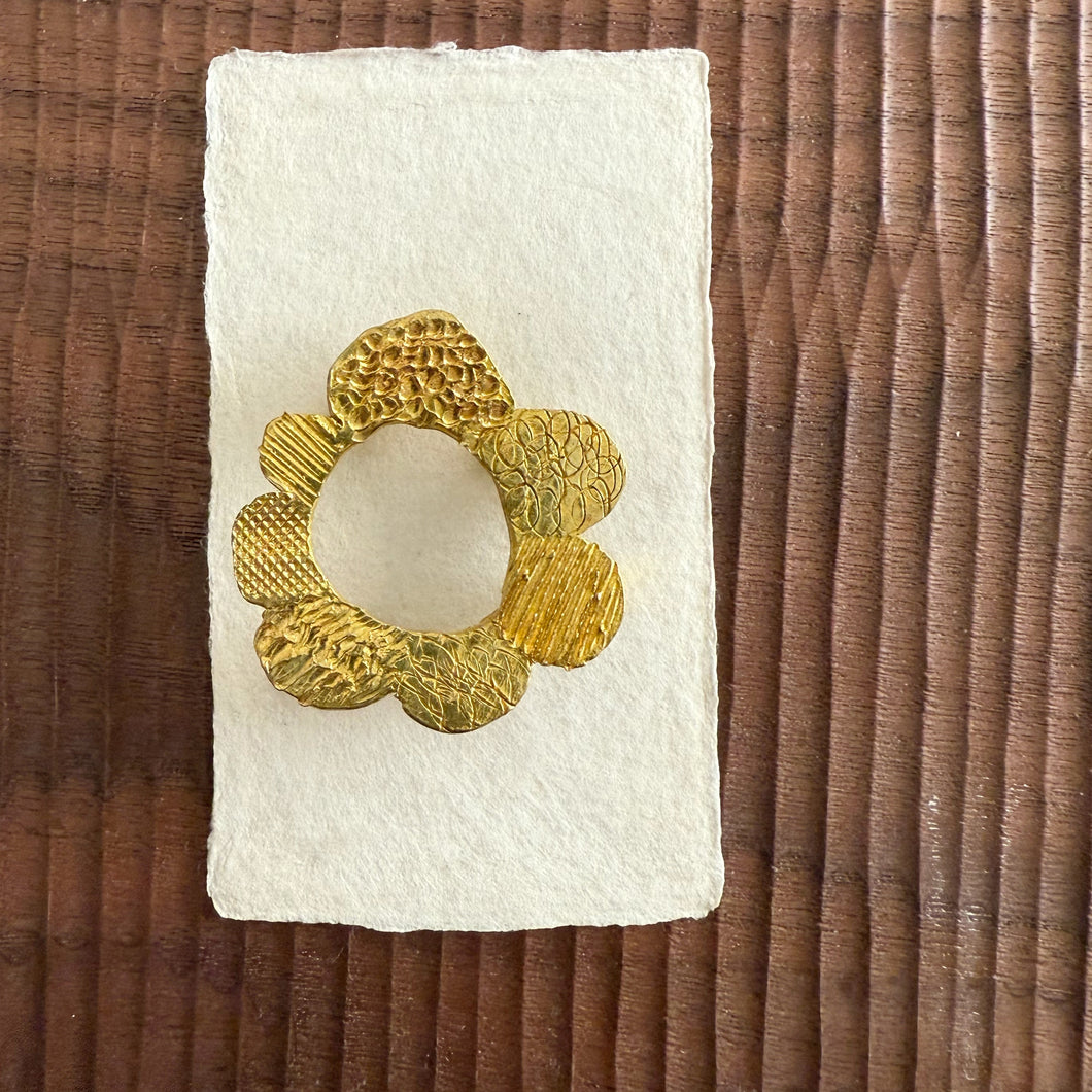Brass round Brooch
