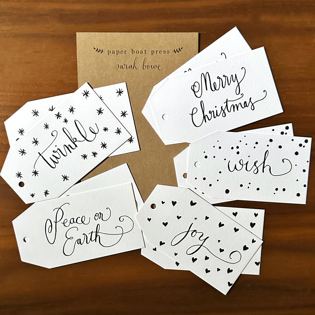 christmas tags (pack of 10)