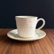 Load image into Gallery viewer, constellation border round plates - white
