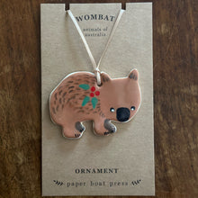 Load image into Gallery viewer, christmas wombat ornament
