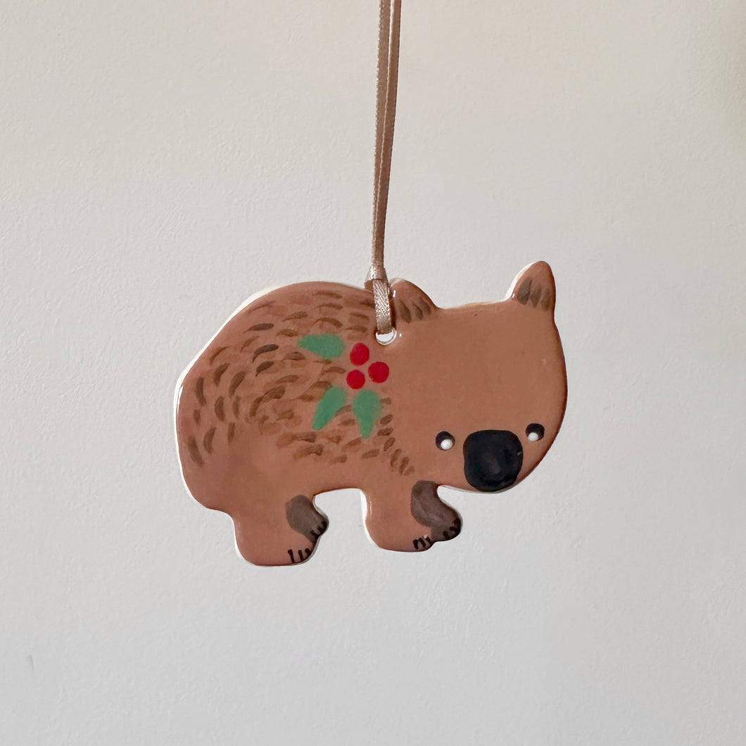 christmas wombat ornament