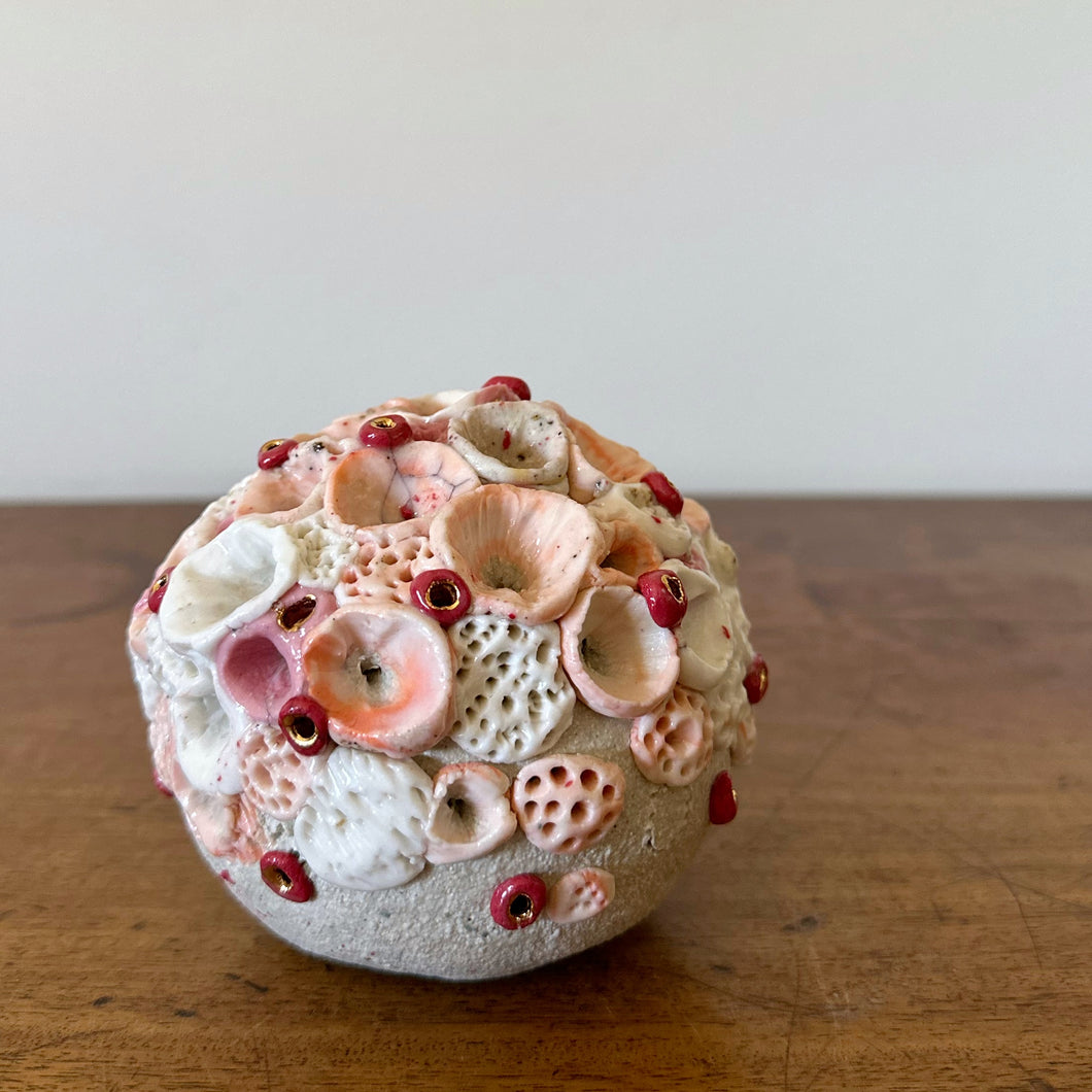 Katherine Wheeler coral bud vase/paperweight pink 1