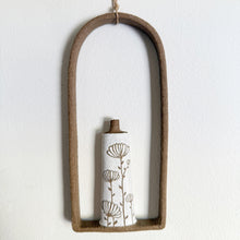 Load image into Gallery viewer, illy's wall arch frame hanging vase - brown and white
