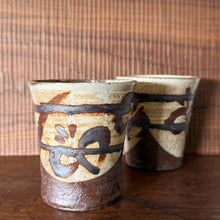 Load image into Gallery viewer, mashiko expressive stoneware tea cup (straight sided no handle)
