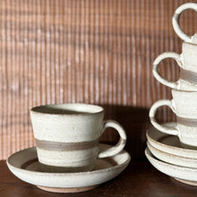 Load image into Gallery viewer, shigaraki espresso set (cup and saucer)
