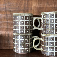 Load image into Gallery viewer, shigaraki carved mugs (dot grid)
