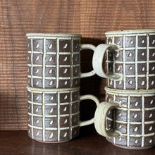 Load image into Gallery viewer, shigaraki carved mugs (dot grid)
