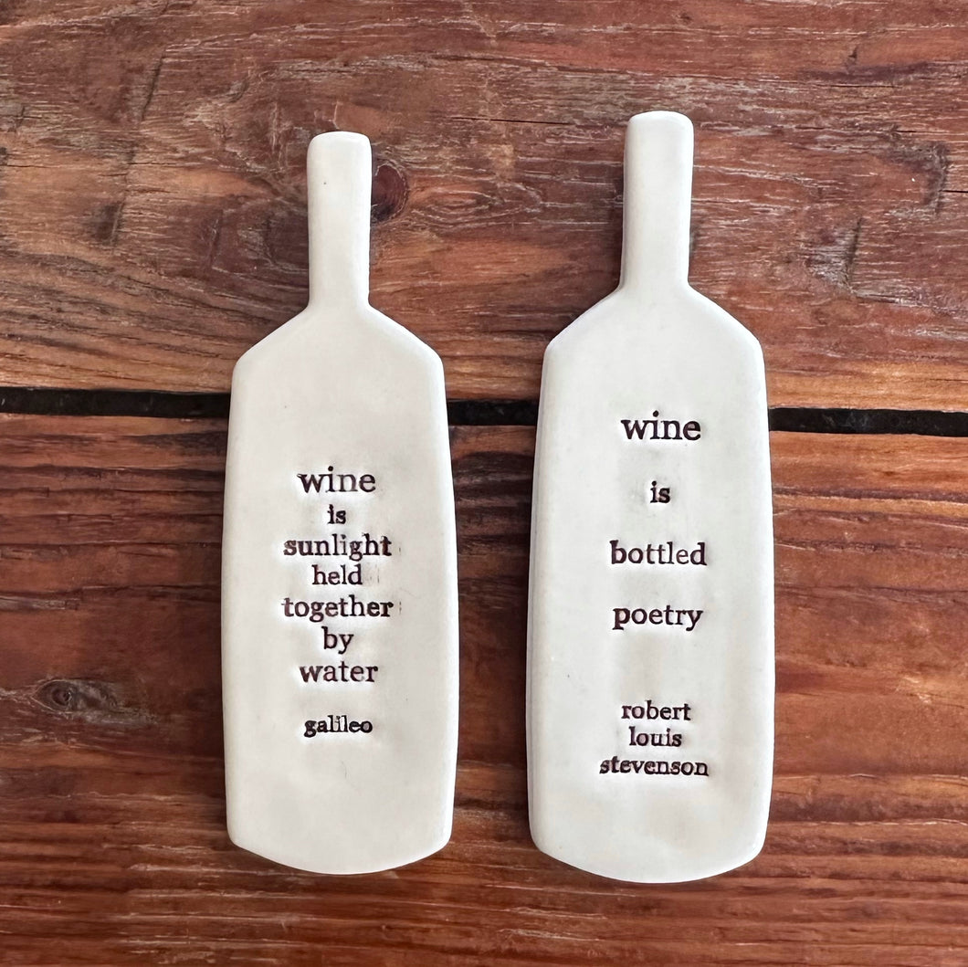 ceramic wine bottle magnets - last ones