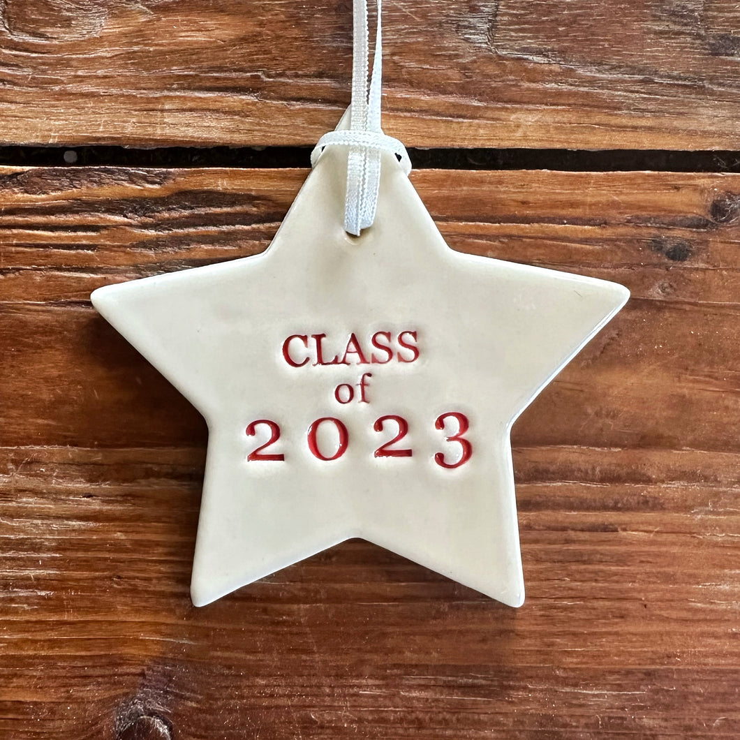 class of 2023 ceramic ornaments