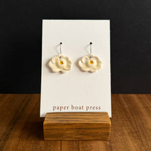Load image into Gallery viewer, lotus hanging earrings - white
