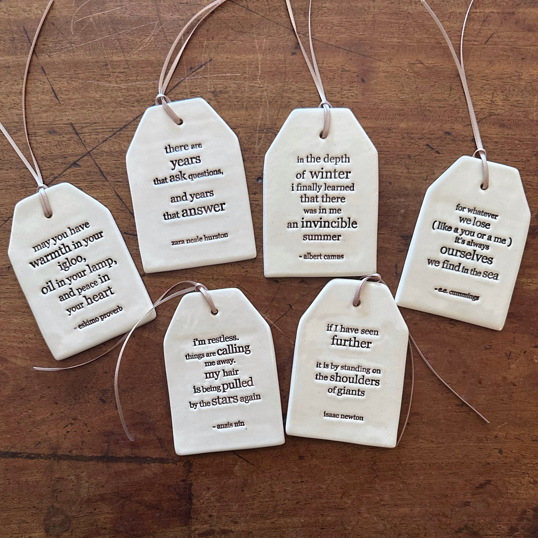 whimsy, sale collection of quote tags