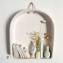 Load image into Gallery viewer, illy's wall arch bookshelf vases

