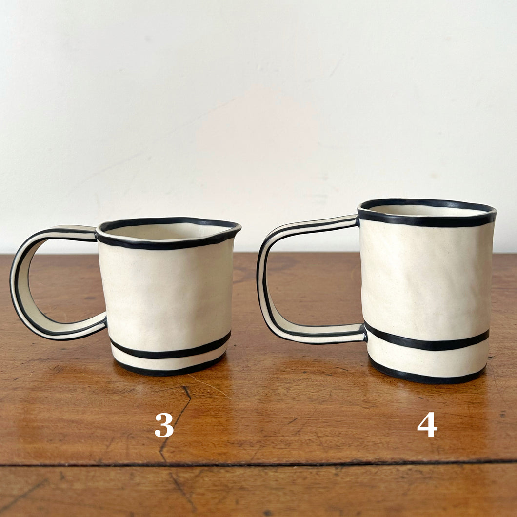 Naoko Rodgers black & white outline cups