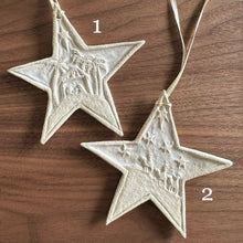 Load image into Gallery viewer, Jennifer Orland Carved Star ornaments
