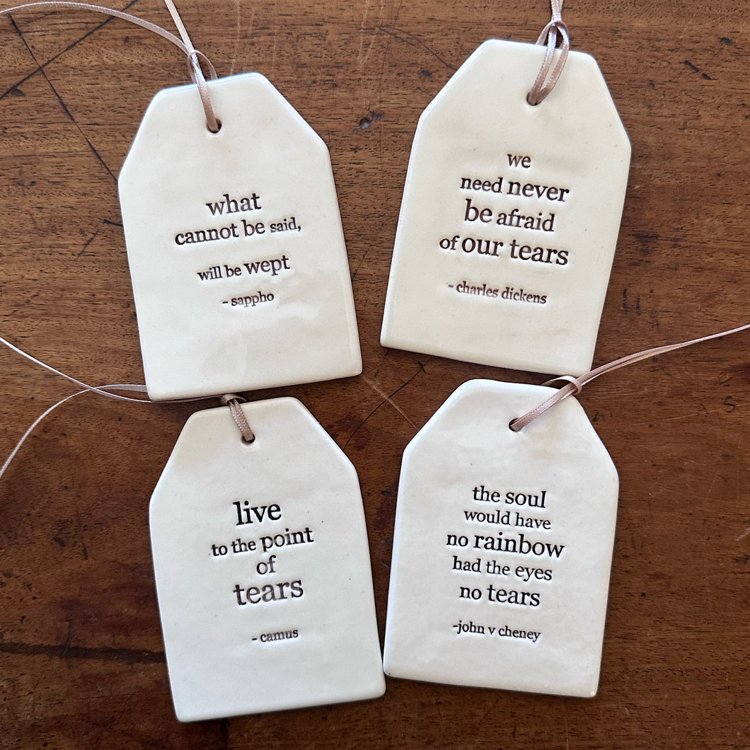 tears, sale collection of quote tags