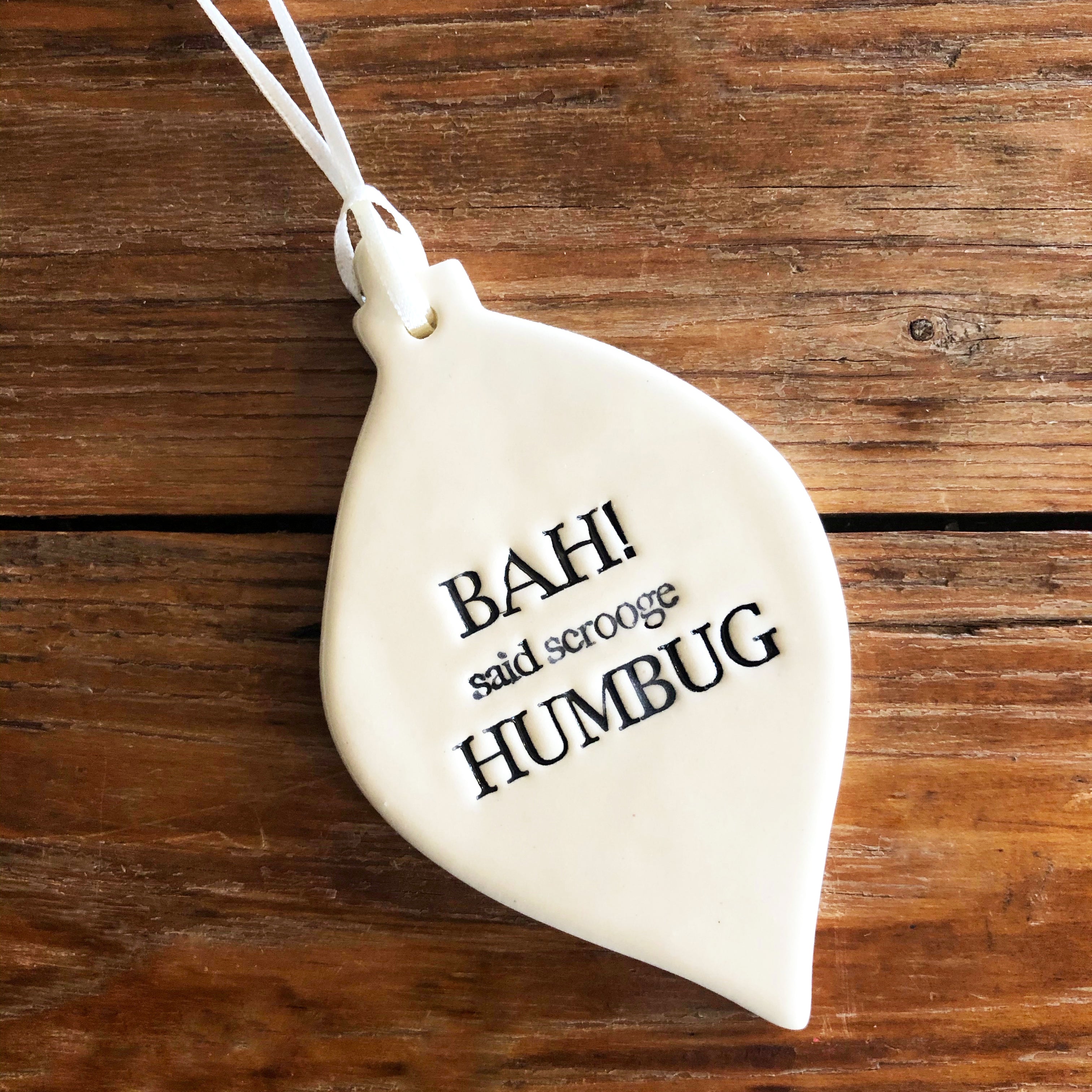 bah humbug! christmas ornament – paper boat press