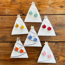 Load image into Gallery viewer, christmas bauble stud earrings
