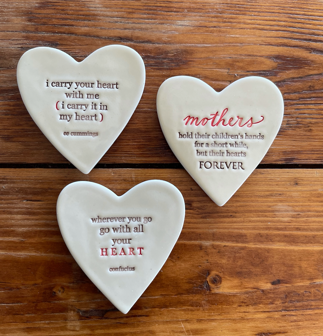 ceramic heart paper boat press