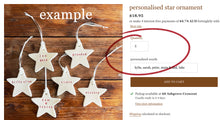 Load image into Gallery viewer, personalised star ornament
