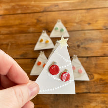 Load image into Gallery viewer, christmas bauble stud earrings
